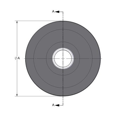 Brewer Machine & Gear Flat Belt Flanged Pulley Idler, 7" OD, Needle Bearing, 1-1/2" Bore P6F